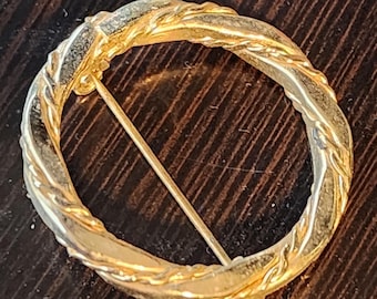 1950s Vintage Gold Brooch Retro Statement Pin Jewelry Christmas Party Formal Wear Accessories