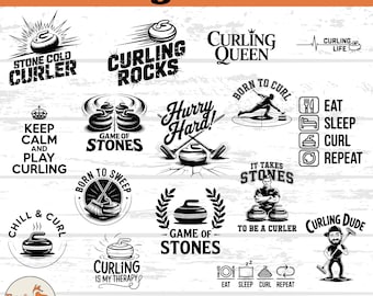 Curling SVG Bundle, Funny Winter Sports Designs (PNG, JPG)