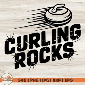 Curling Rocks SVG: Funny Winter Sports Design (Digital Files)