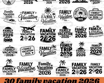 Family Vacation 2026 SVG Bundle: Summer Trip Designs (Digital Download)