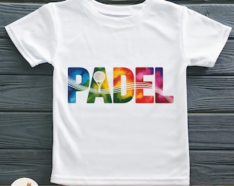Padel Player PNG: Tie Dye Sports Typography (Digital Download)