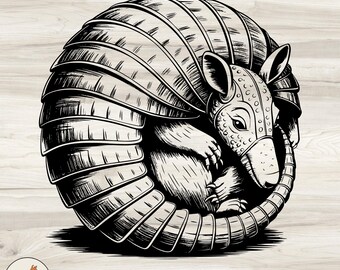 Engraved Armadillo SVG: Wildlife Cut File for Cricut & Silhouette (Digital Files)