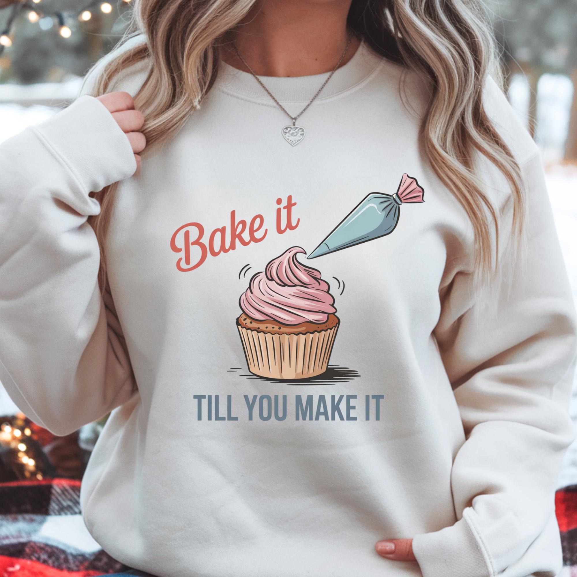 Bake It Till You Make It PNG, Cupcake Baking, Baking Quotes, Piping Bag ...