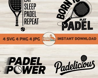 Padel Tennis SVG Bundle: Sports Design, Laser Cut Files (Digital Download
