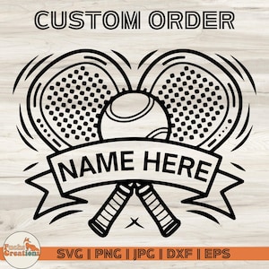 Custom Padel SVG: Personalisiertes Paddle Ball Team Logo (Digitaler Download)