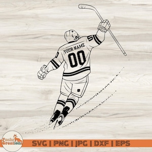 Ice Hockey Player Svg, Personalized Name Svg, Ice Hockey Team Svg, Ice Skateing Svg, Goalie Clipart, Hockey Png, Customizable Hockey SVG