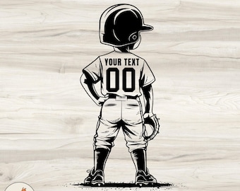 Custom Name Baseball Kid SVG: Sports Shirt Design (Digital Download)