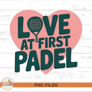 Liebe auf den ersten Padel PNG: Paddel Tennis Fan Geschenk (Digitaler Download)