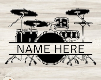 Custom Drum Set SVG File: Music Rock Band Design (Instant Download)