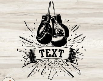 Custom Boxing Gloves SVG: Personalized Boxing Design (Digital Download)