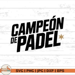Campeón de Padel SVG: Paddel Tennis Geschenk (Digitaler Download)