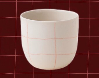 Porcelaine faite main, Mug série Linea, Poterie artisanale, Cadeau, Décoration d'intérieur