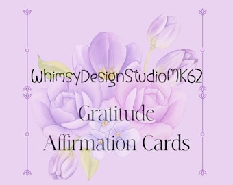 Dankbarkeit Affirmationskarten druckbar, Achtsamkeitskarten, Self Care Printables, Affirmation Printables