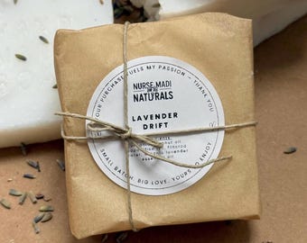 Lavender Soap Bar: Organic Coconut Oil, Lavender EO, Natural and Calming