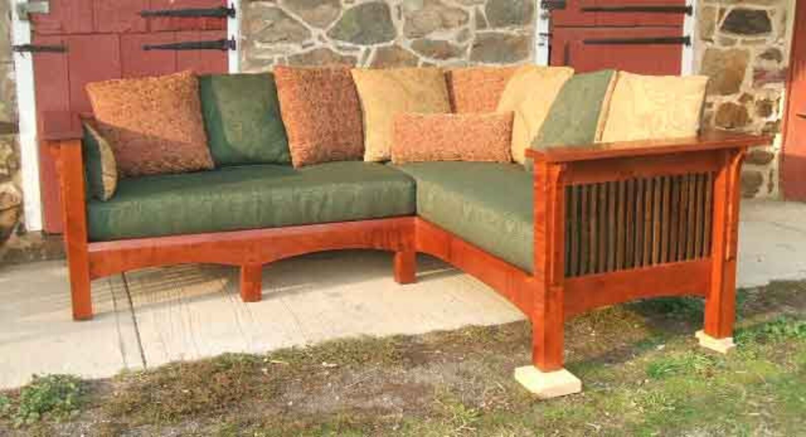 Prairie Style Sectional Sofa in the style of Frank Lloyd Etsy