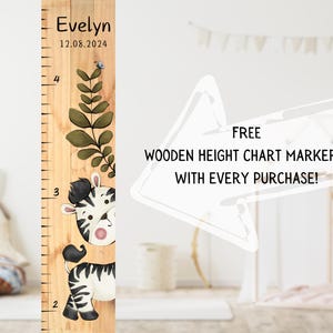 Houten hoogtemeter groeimeter, kindergroeimeter, kindergroeiliniaal, gepersonaliseerde groei, babykamerdecor, meetbord voor kinderen