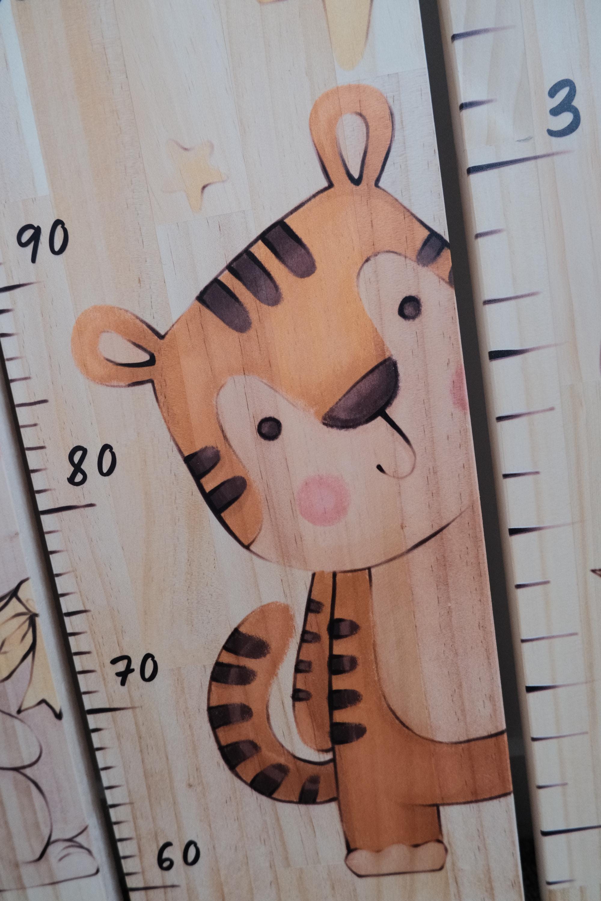 Tiger Growth Chart, Boho Growth Chart, Kids Height Ruler, Personalized ...