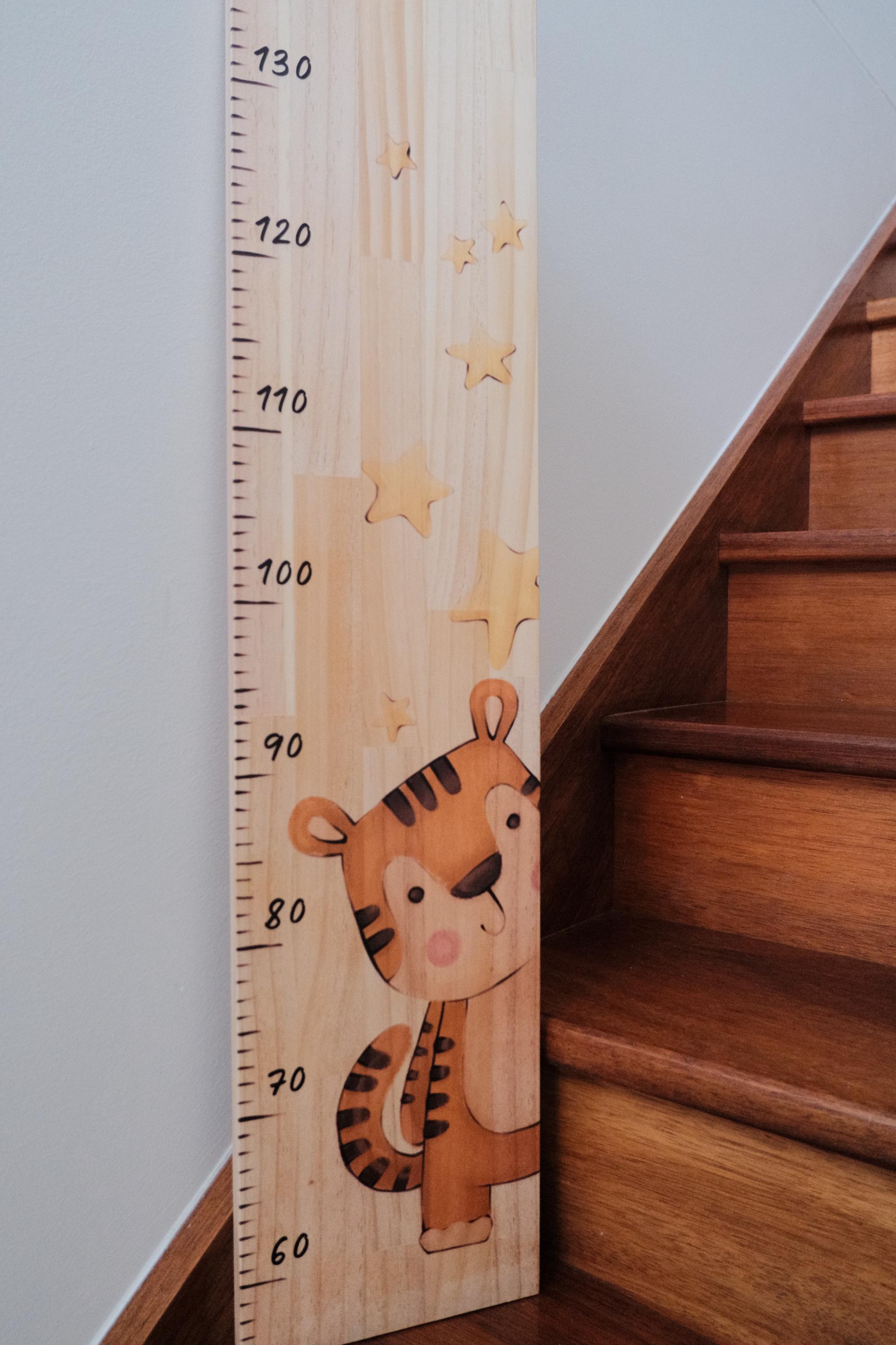 Tiger Growth Chart, Boho Growth Chart, Kids Height Ruler, Personalized ...