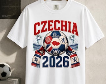 Czechia Soccer Shirt, Czech Republic Soccer Shirt, Czechia 2026 Tee, Football Supporter T-Shirt