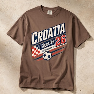 Croatia Soccer Shirt, Croatia 2026 Shirt, Croatian Football Tee, Soccer Club Supporter T-Shirt Bild 6