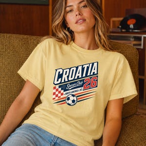Croatia Soccer Shirt, Croatia 2026 Shirt, Croatian Football Tee, Soccer Club Supporter T-Shirt Bild 2