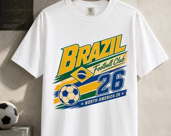 Brazil Soccer Shirt, Brazil 2026 Shirt, Brazil Football Club Tee, Heritage Supporter T-Shirt