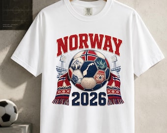Norway Soccer Shirt, Norway 2026 Shirt, Norwegian Football Tee, Soccer Supporter T-Shirt