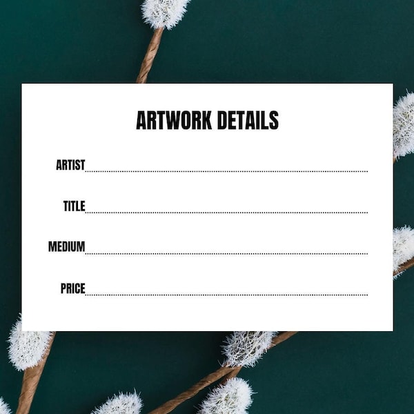 Artist Tags for Paintings - Etsy