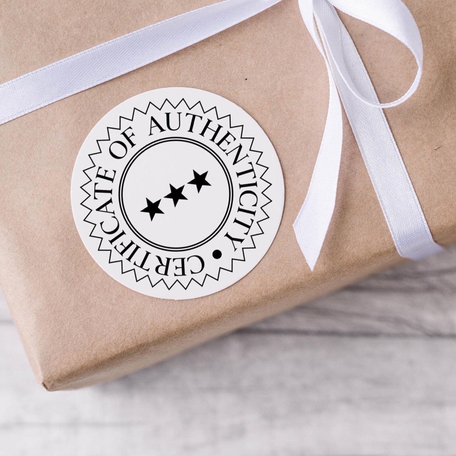 Stickers Certificate Authenticity Label for Artist Round Envelope ...