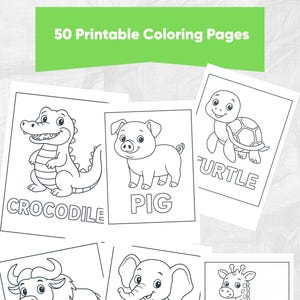 50 Printable Coloring Pages For Kids, Toddlers, Preschoolers, Coloring Book Coloring Page Preschool Kindergarten Homeschool Printables