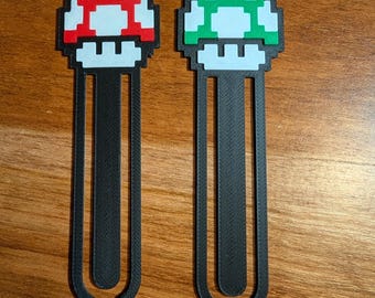 Mushroom Bookmark - Super Mario World - Super Nintendo SNES 16bit