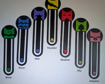 Warrior Cats Clan-Inspired Bookmarks - Personalizable Gifts & Party Favors