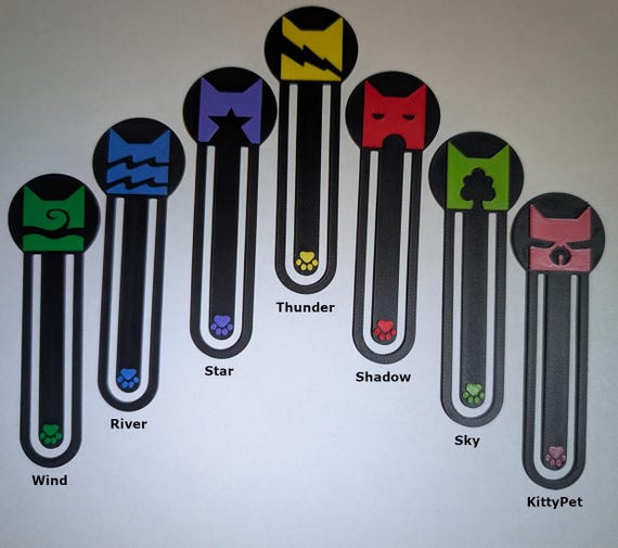 Warrior Cats Clan-Inspired Bookmarks - Personalizable Gifts & Party Favors