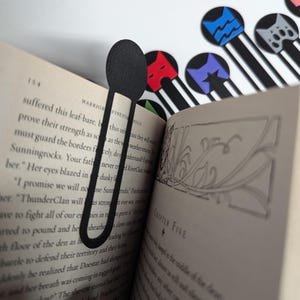 Backside of the page being held