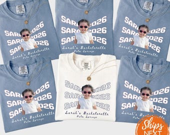 Custom Photo Bachelorette Shirt, Funny Bride Squad Photo Party Tees, Personalized Bridal Party Matching Shirts