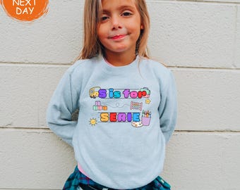 Personalized Back To School Kids Shirt, Custom Name First Day of School Tee, Cute Kindergarten Outfit, Pre-K Student Alphabet Toddler Cloth