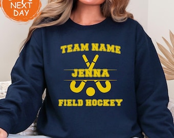 Custom Field Hockey Team Sweatshirts, Personalized Name Field Hockey Dad Top, Field Hockey Senior Night Gift, Matching Sports Family Apparel