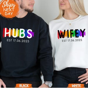 Custom Wedding Sweatshirt, Personalized Couple Graphic Hoodie, LGBTQ Pride, Same Sex Wedding Celebrations Gift, Matching Honeymoon Sweater