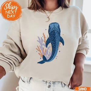 Whale of the Sea Sweatshirt, Beachy Whale Sweater, Ocean Lover Gift, Marine Animal, Unisex Maritime Crewneck, Whale Lover, Nautical Hoodie
