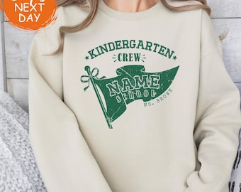Custom Teacher Team Sweatshirts, Custom Teacher Name, Back to School Staff Matching Tops, Grade Level Educator Group Top, Cute Teacher Gift