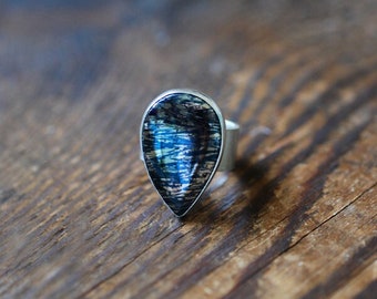 Covellite Mirror Ring Mother's Day Gift