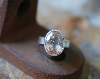 Moving Light Ring Brilliant Master Cut Natural Included Topaz Mother's Day Gift