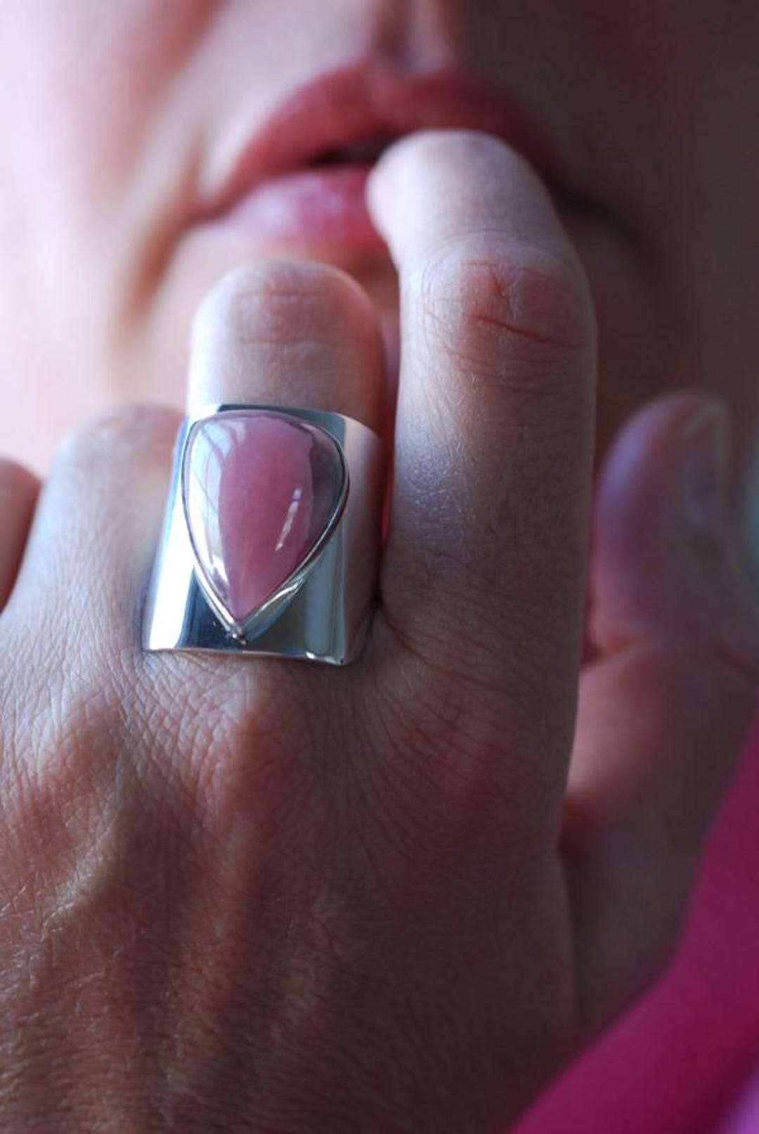 Dollybird Pink Cloud Ring Rare Rhodochrosite - Etsy
