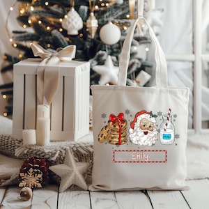 I Put Our For Santa Bag, Custom Christmas Tote Bag, Christmas Party Bags, Personalized Tote Bag, Christmas Tote Bag, Christmas Gift