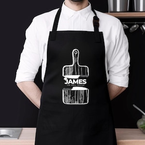 Custom Grill Master Apron, Custom BBQ Apron For Dad, Babecue Apron, Father&#39;s Day Gift, Custom Name Grill Apron, Grill Dad Gift