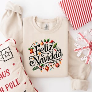Feliz Navidad Sweatshirt, Spanish Merry Christmas Shirt, Navidad 2025 Shirt, Christmas Family Matching, Holiday Gift, Christmas Gift