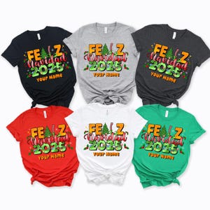 Custom Feliz Navidad 2025 Sweatshirt, Spanish Merry Christmas Shirt, Navidad Familia Shirt, Christmas Family Matching, Christmas Gift