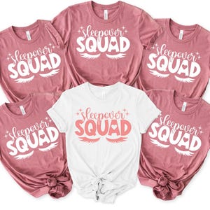 Sleepover Squad Shirt, Sleepover Pajama Shirts, Slumber Party Shirts, Sleepover Girls Shirts, Party Girls Shirt