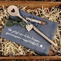 Personalized wedding gift set with cooking spoon & tea towel | Wedding gift | Individually engraved | Wedding gift idea product logo