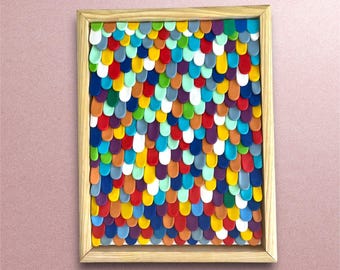 Nature’s Harmony: Handcrafted Polymer Clay Wall Art with Organic Flow